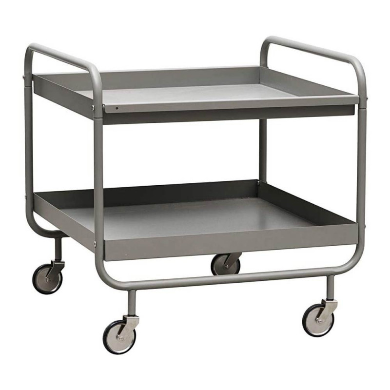 CARRITO ROLL GRIS DOS ESTANTES