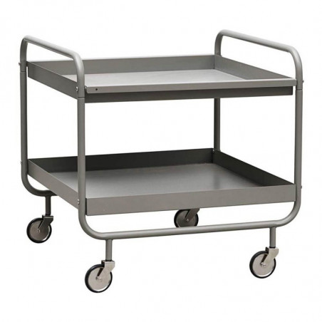 CARRITO ROLL GRIS DOS ESTANTES