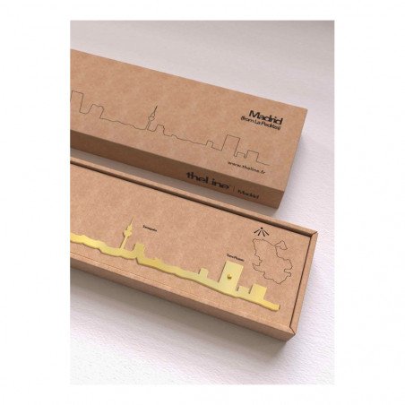 SKYLINE MADRID DORADO 50CM