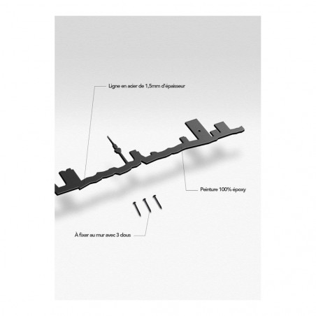 SKYLINE MADRID NEGRO 50CM