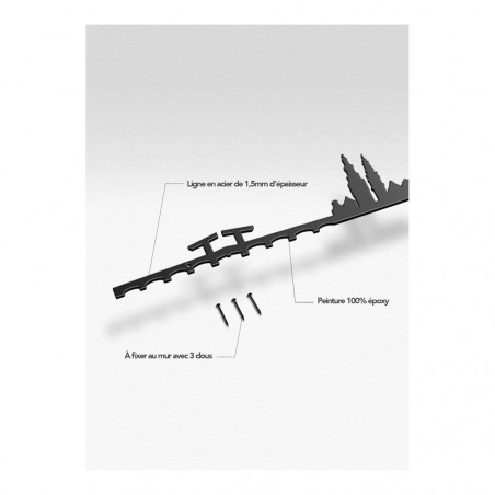 SKYLINE AMSTERDAM - NEGRO 50CM