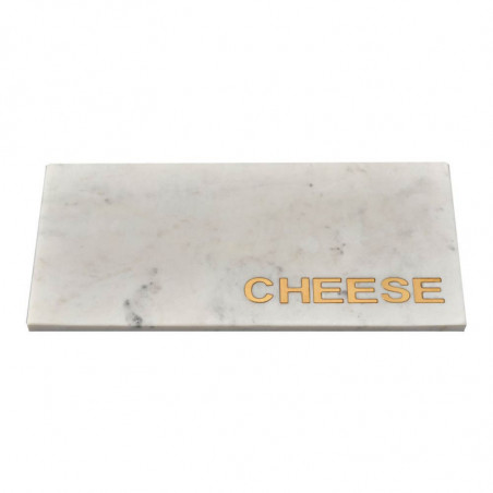 TABLA CHEESE MARMOL BLANCO Y ORO