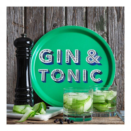 GIN AND TONIC GREEN TRAY 31 CM
