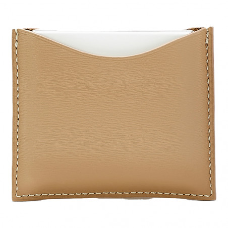 REFILLABLE FINE LEATHER COMPACT CASE