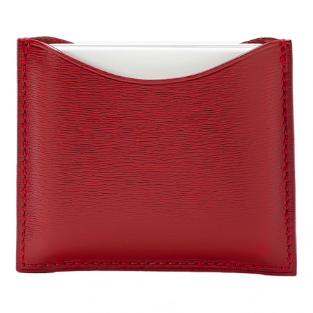 REFILLABLE FINE LEATHER COMPACT CASE