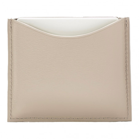 REFILLABLE FINE LEATHER COMPACT CASE
