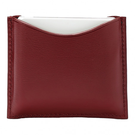 REFILLABLE FINE LEATHER COMPACT CASE