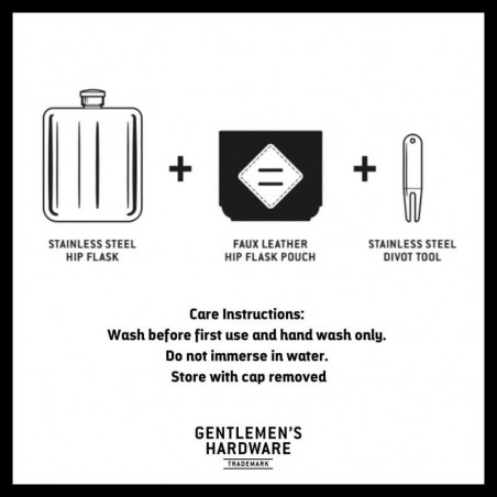 GOLFER ́S HIP FLASK & DIVOT TOOL SET