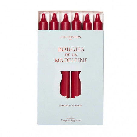 BURGUNDY MADELEINE TAPER CANDLE