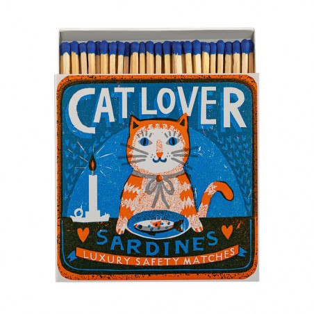 CAT LOVER SARDINES MATCHES BY THE PRINTED PEANUT MATCH BOX